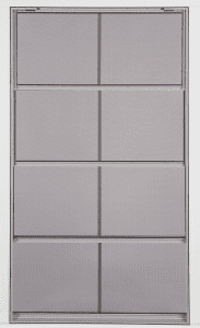 Product image of vertical 4-track window panel.